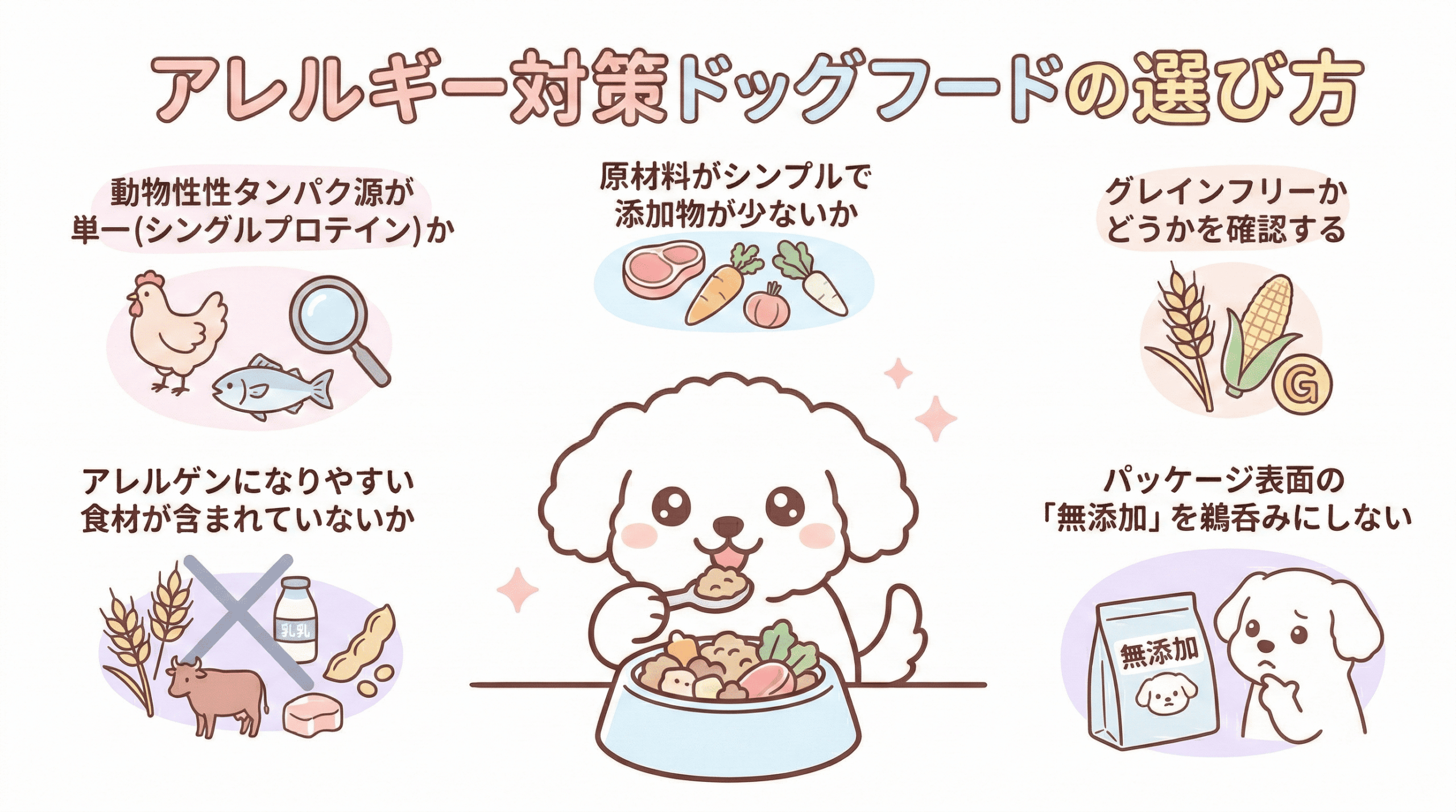 アレルギー対策ドッグフードの選び方